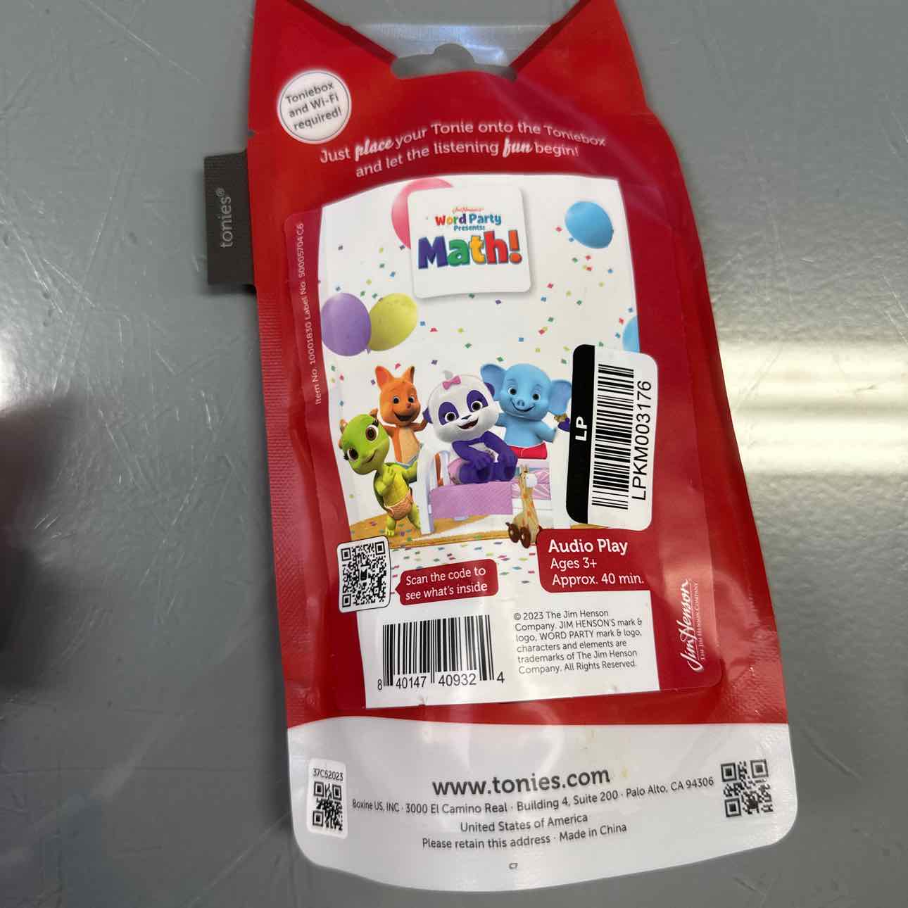 NEW Tonies Word Party Presents; Math! Toys