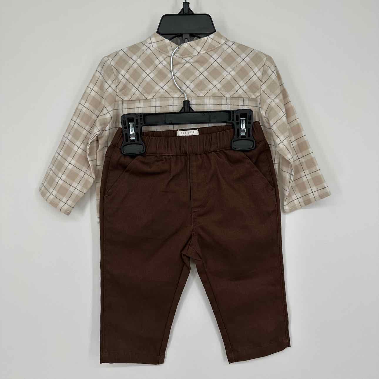 6 Months NEW Firsts by Petit Lem 2 pc ensembles