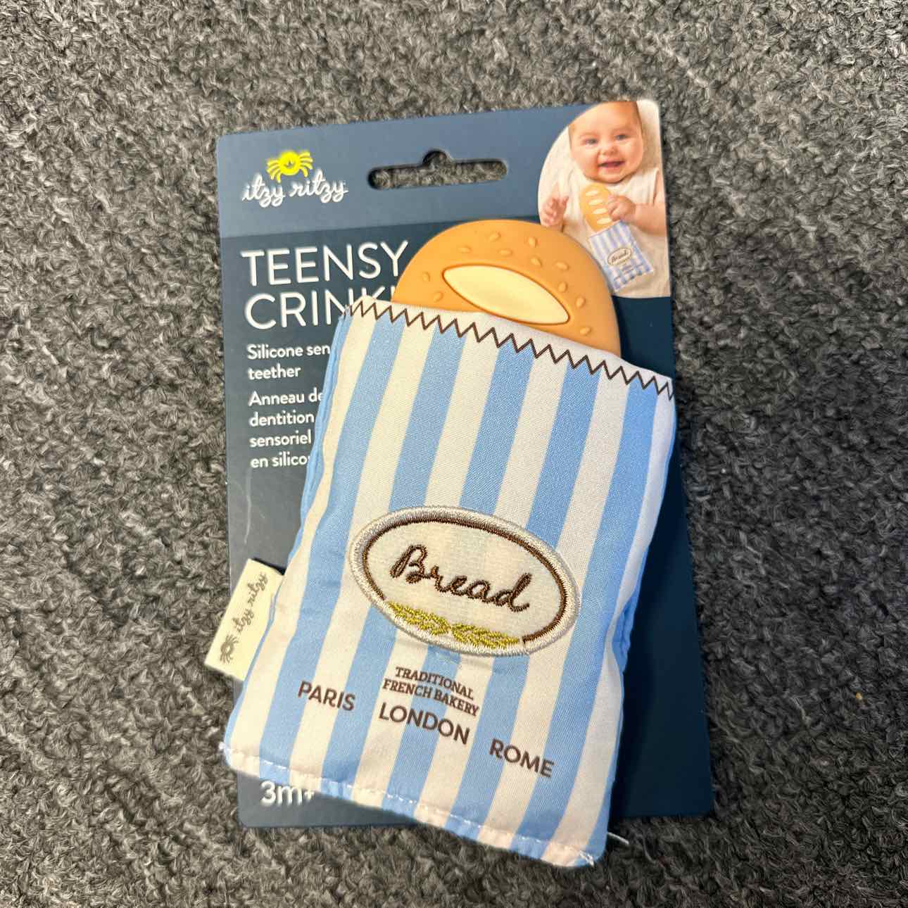 NEW Itzy Ritzy Baguette Teensy Crinkle Toys