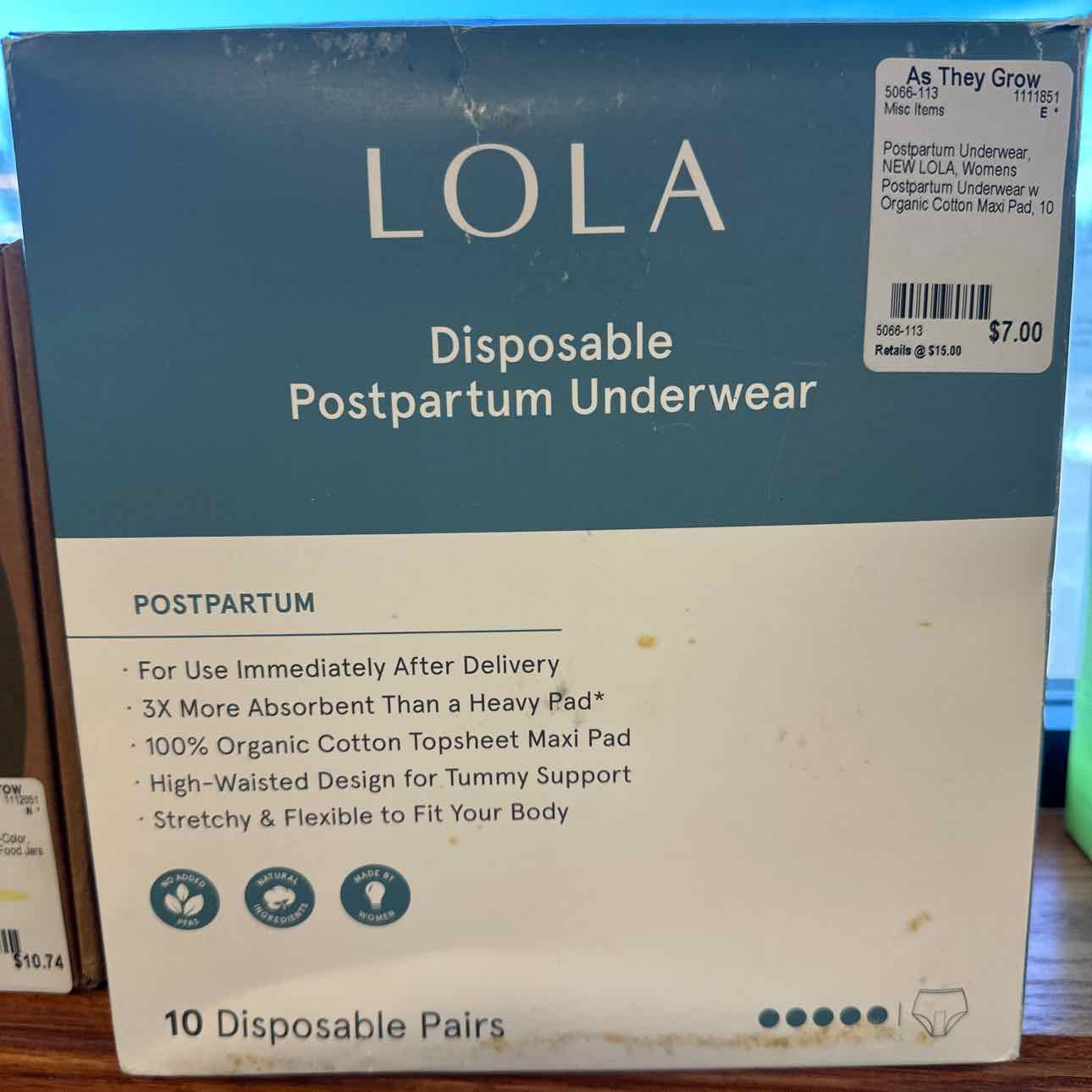 Postpartum Underwear NEW LOLA Misc Items