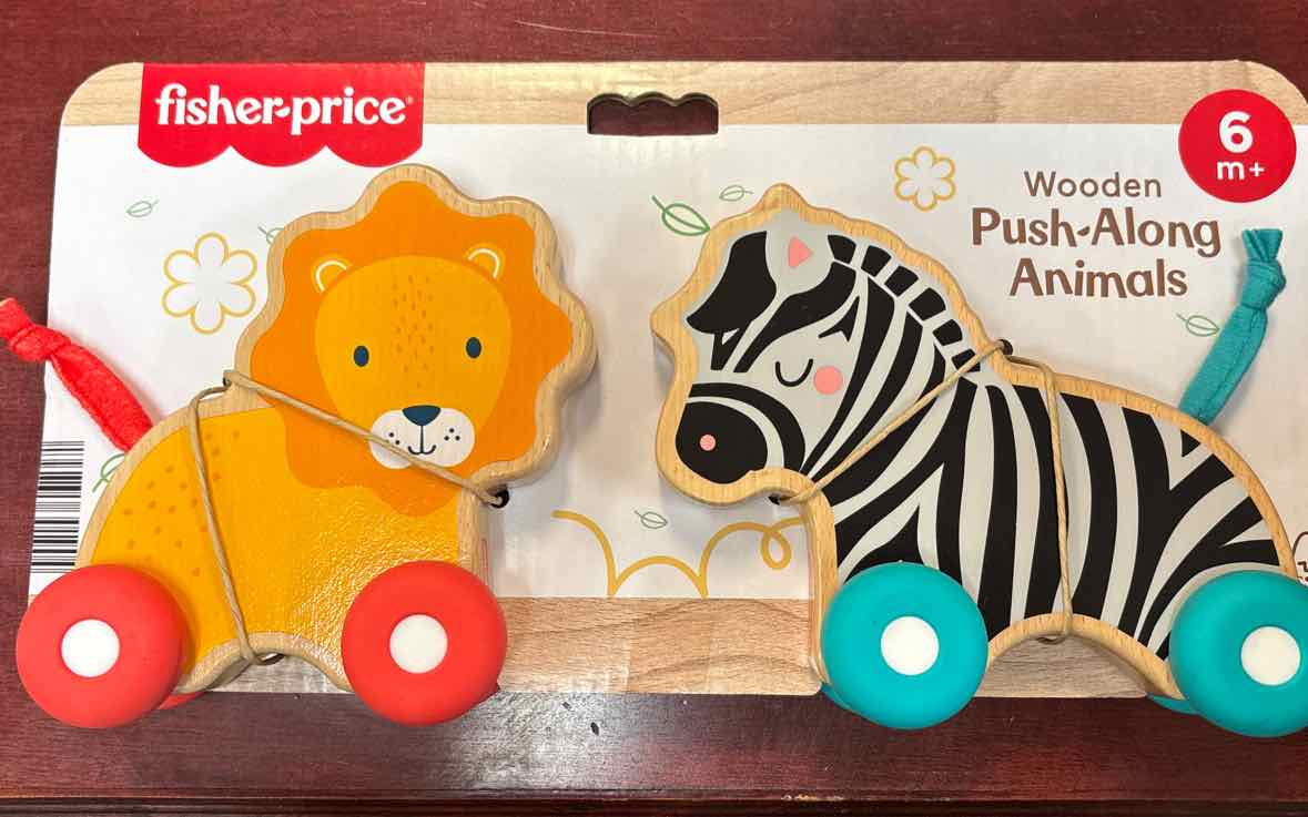 Fisher Price 2pk Push Along Animals Toys