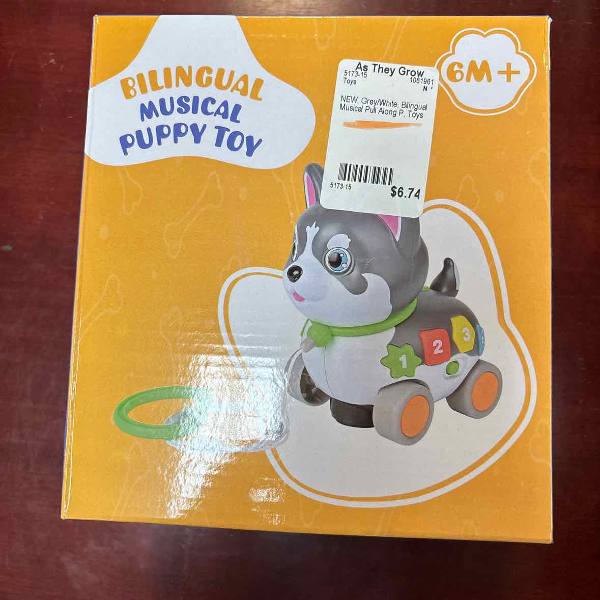 NEW Bilingual Musical Pull Along Puppy Toys