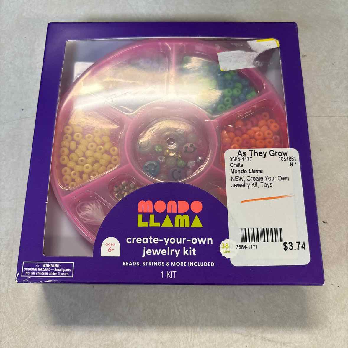 NEW Mondo Llama Create Your Own Jewelry Kit Crafts