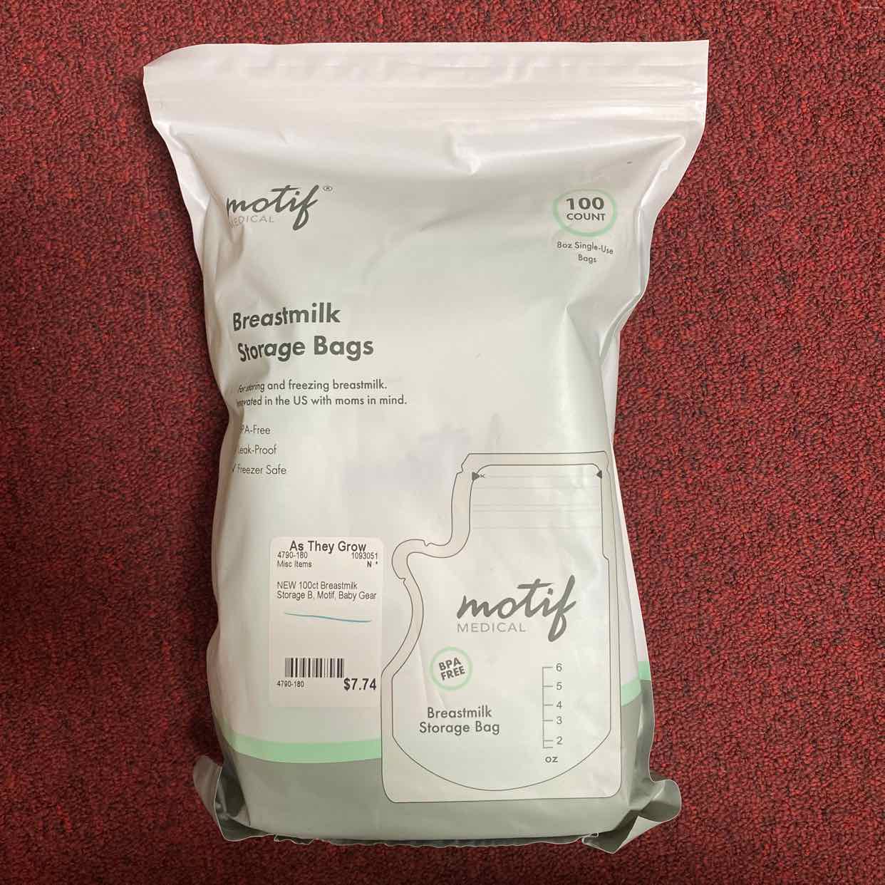 NEW 100ct Breastmilk Storage Bags Motif Misc Items