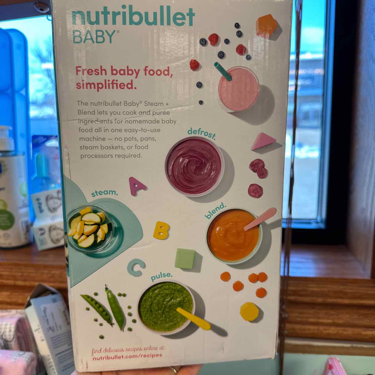 NutriBullet Steam & Blend Baby Food Processor Feeding