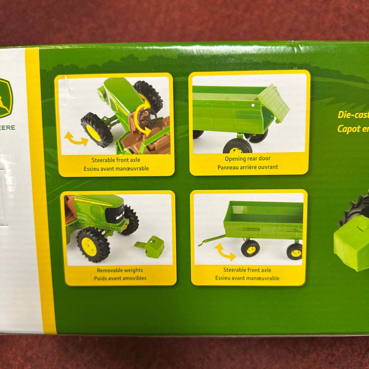 NEW John Deere Tractor w Wagon Toys