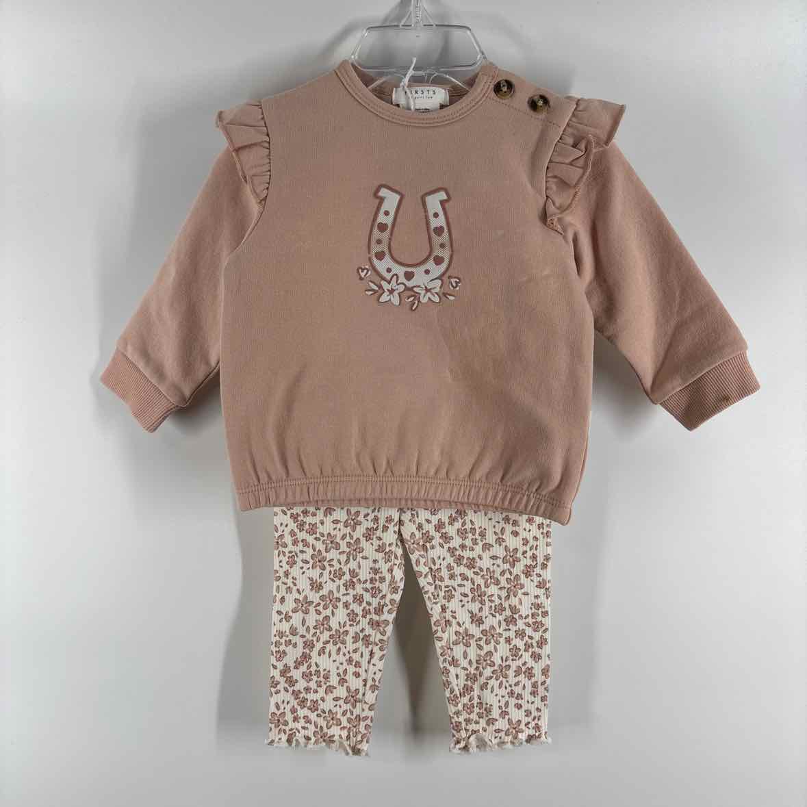 6 Months NEW Firsts by Petit Lem 2pc Outfit