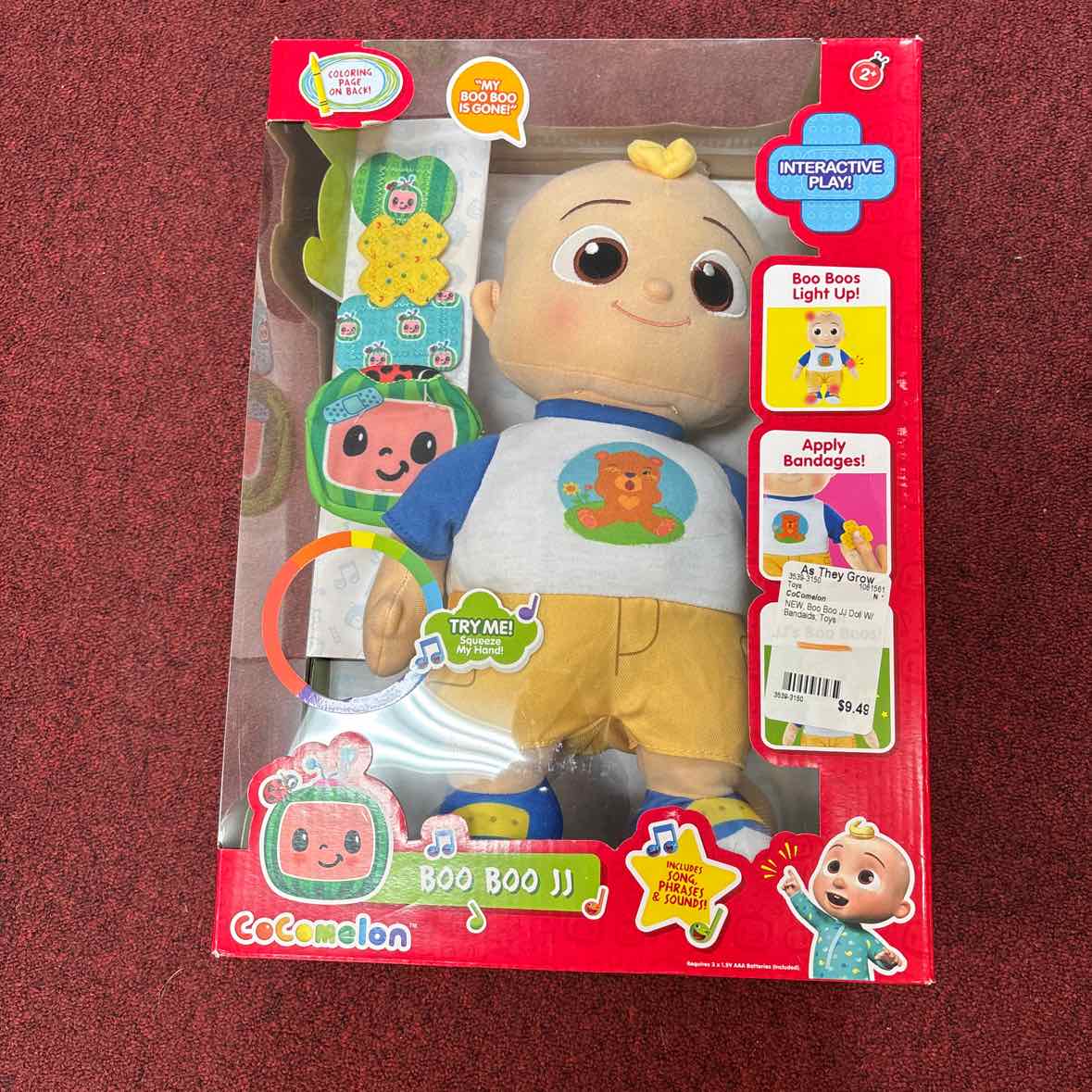 NEW CoComelon Boo Boo JJ Doll W/ Bandaids Toys