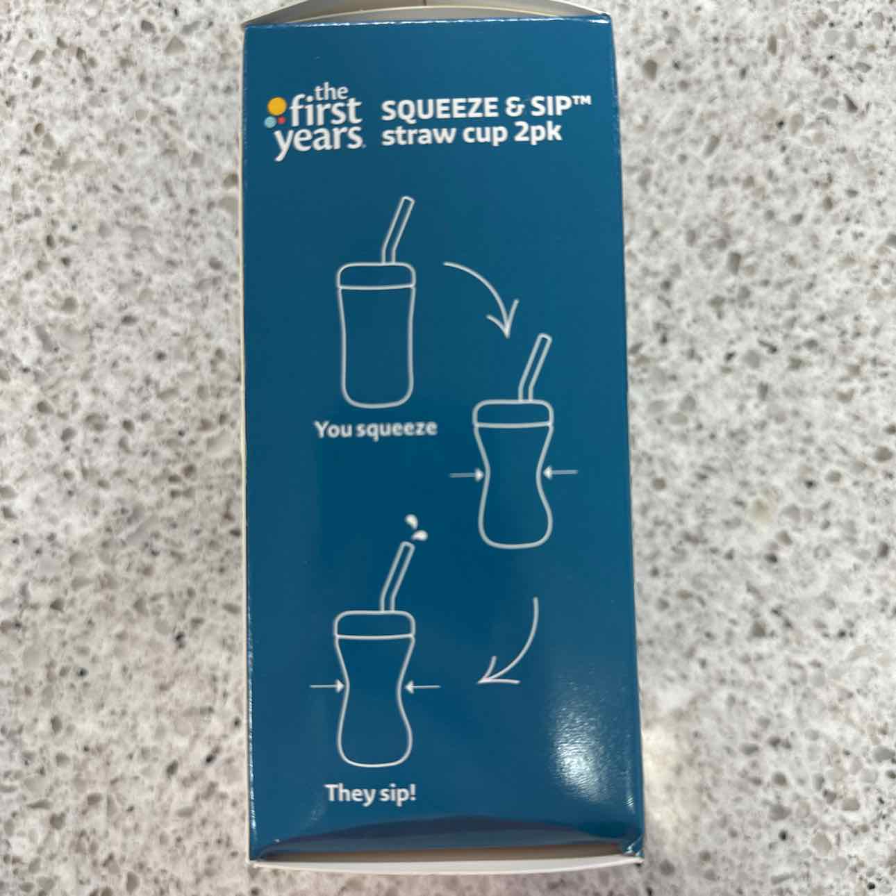 NEW The First Years 2 pack Squeeze & Sip Straw Cup Feeding
