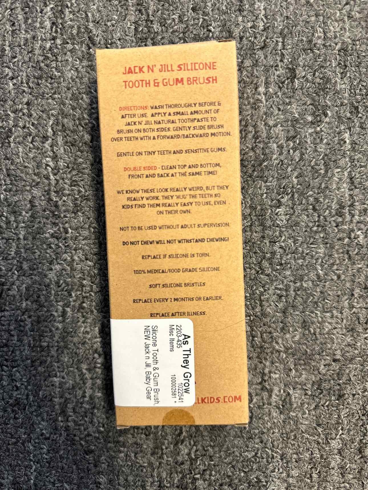 Silicone Tooth & Gum Brush NEW Jack n Jill Misc Items