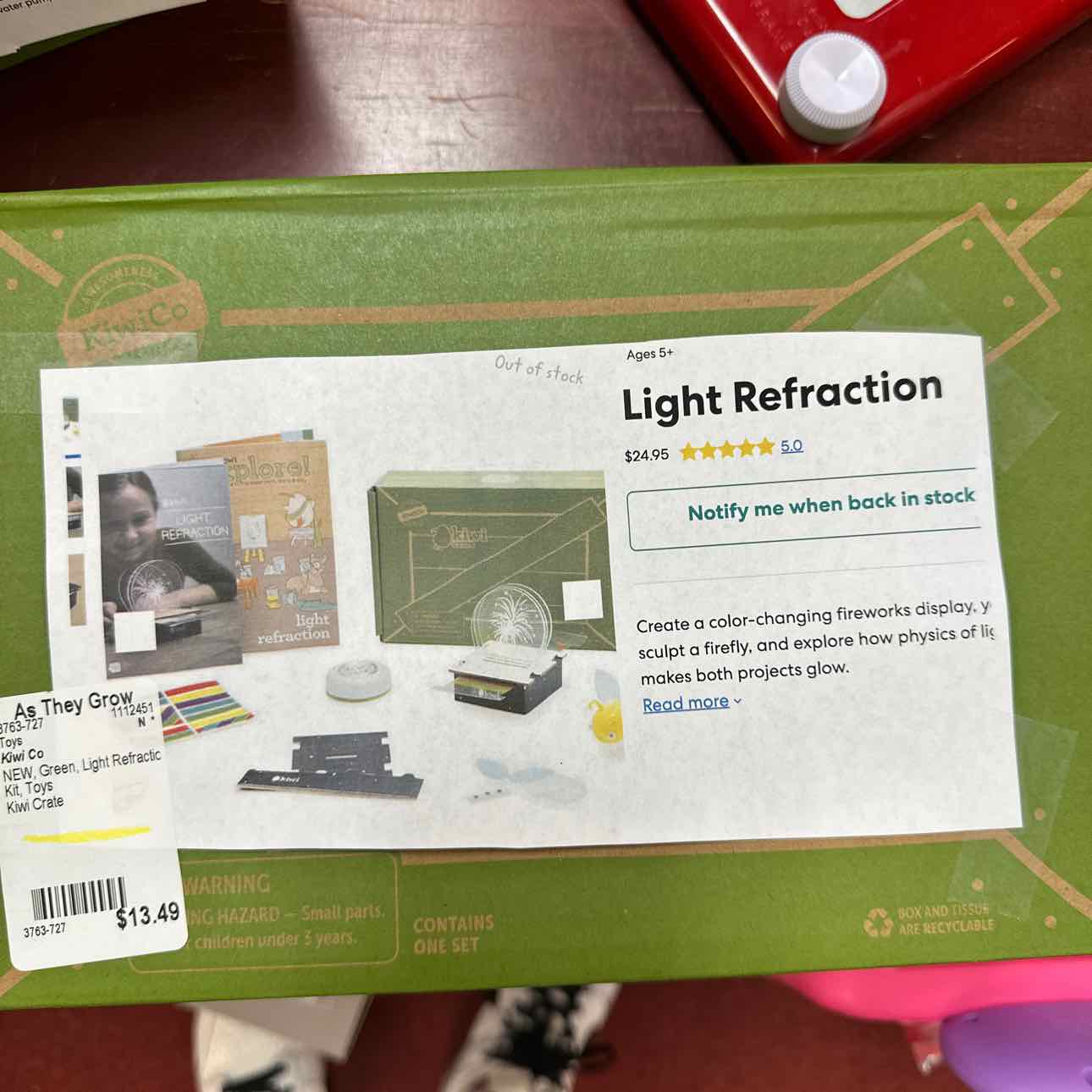 NEW Kiwi Co Light Refraction Kit Toys