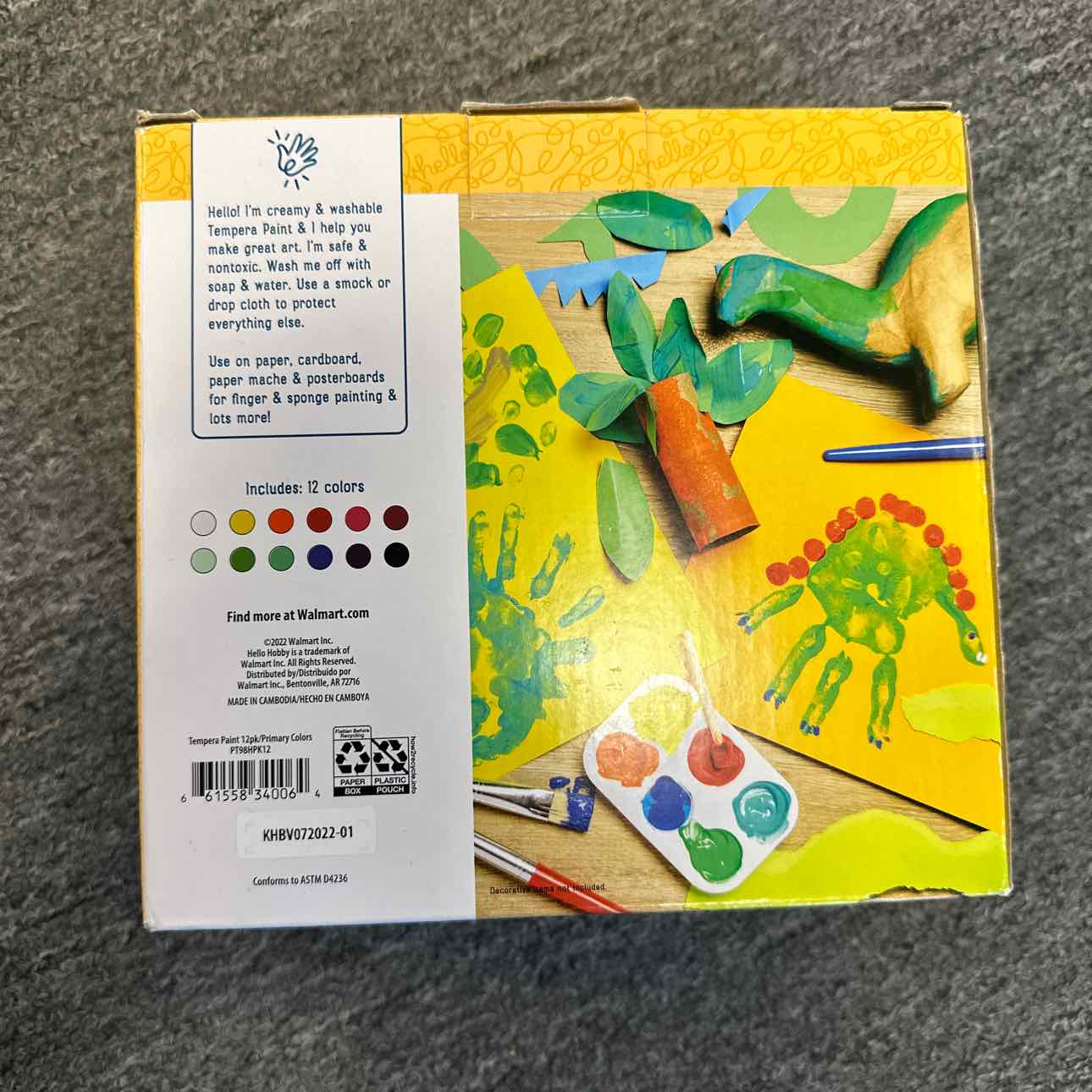 NEW Hello Hobby 12pk Tempera Paints Crafts