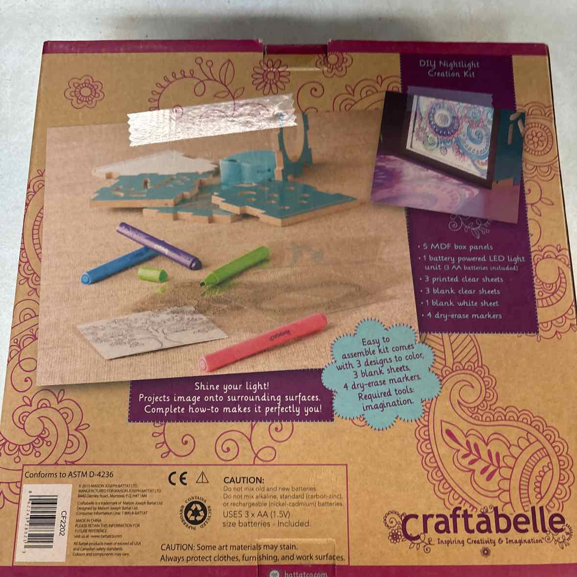 NEW Craftabelle DIY Nightlight Creation Kit Crafts