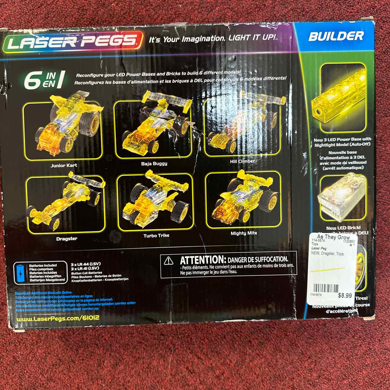 NEW Laser Peg Dragster Toys