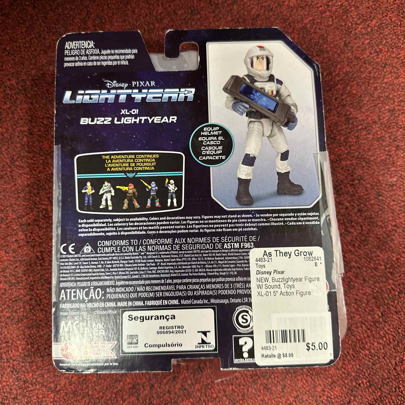 NEW Disney Pixar Buzzlightyear Figure W/ Sound Toys
