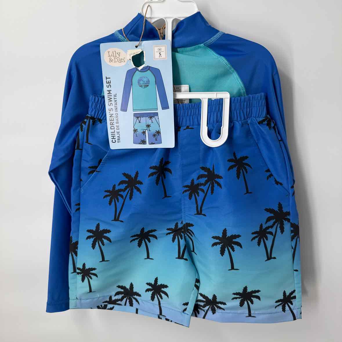 6/7 NEW LilyDan Swim Trunks & Rash Guard Swimwear