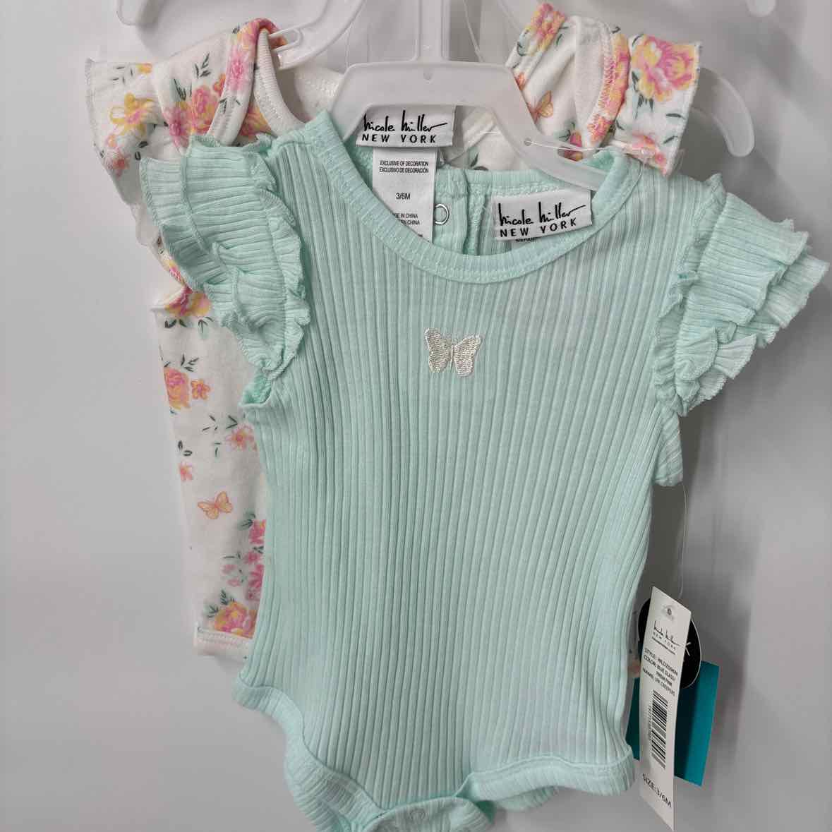 3/6 months NEW Nicole Miller 2 pack Onesie Shirt