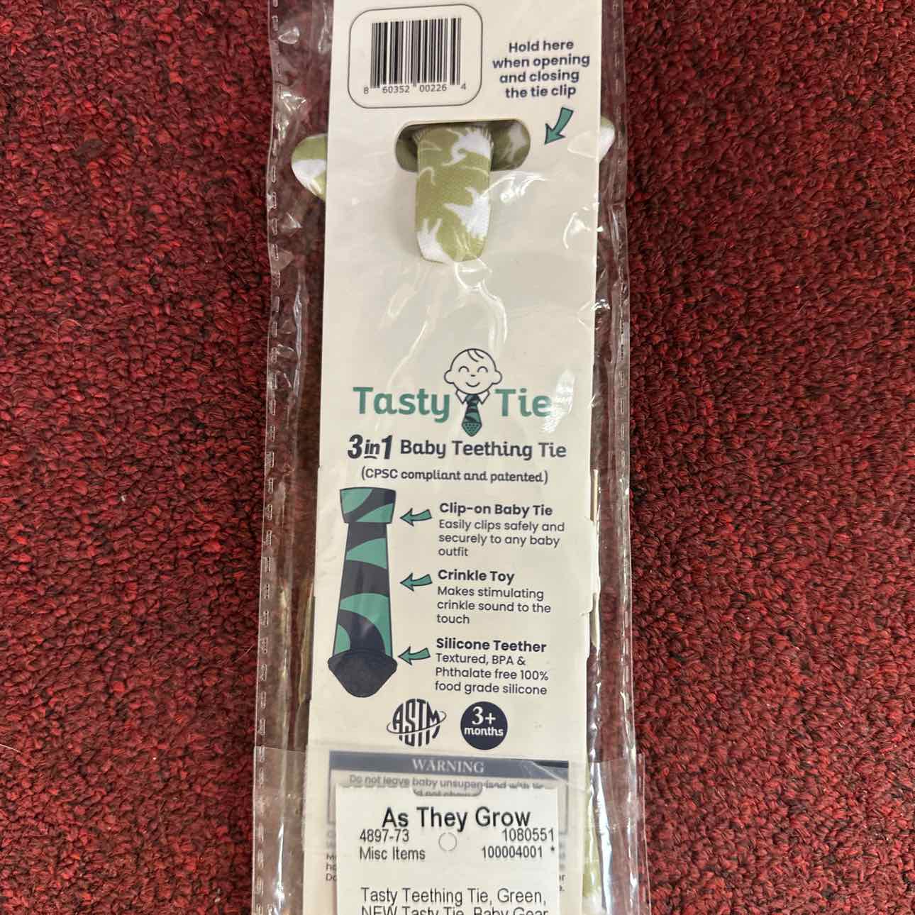 Tasty Teething Tie NEW Tasty Tie Misc Items