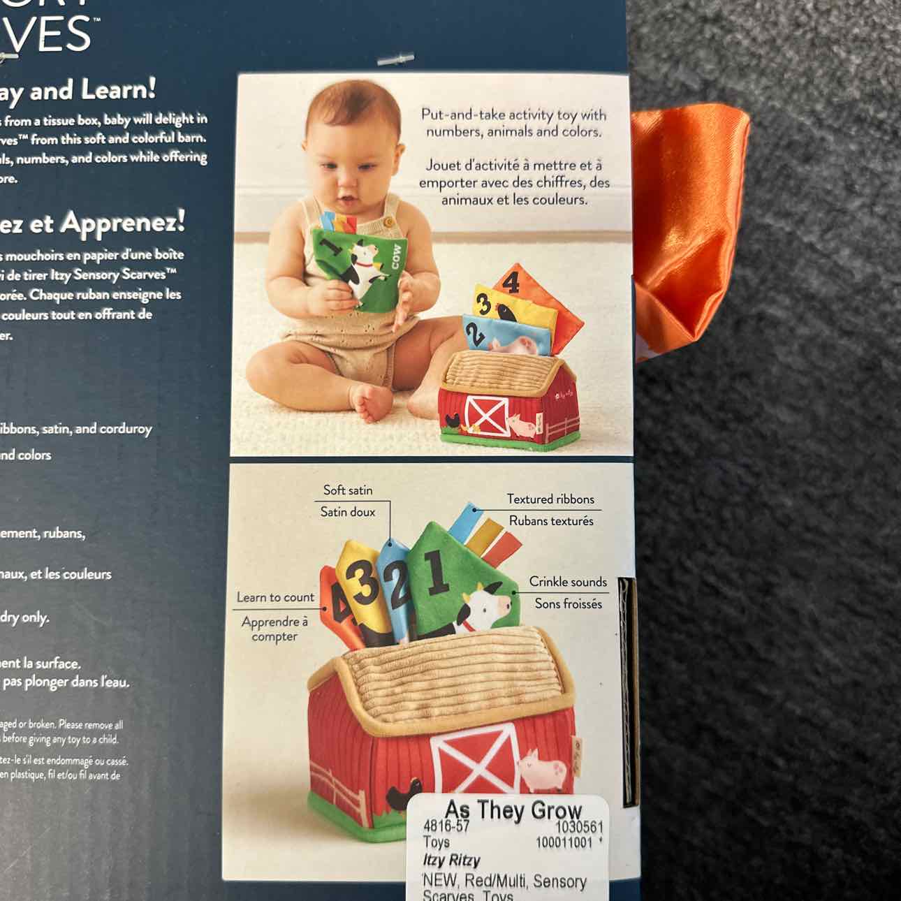NEW Itzy Ritzy Sensory Scarves Toys