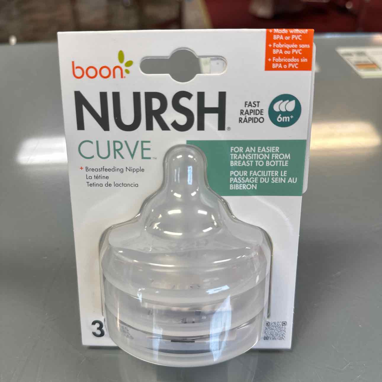 NEW Boon Curved Nipples Feeding