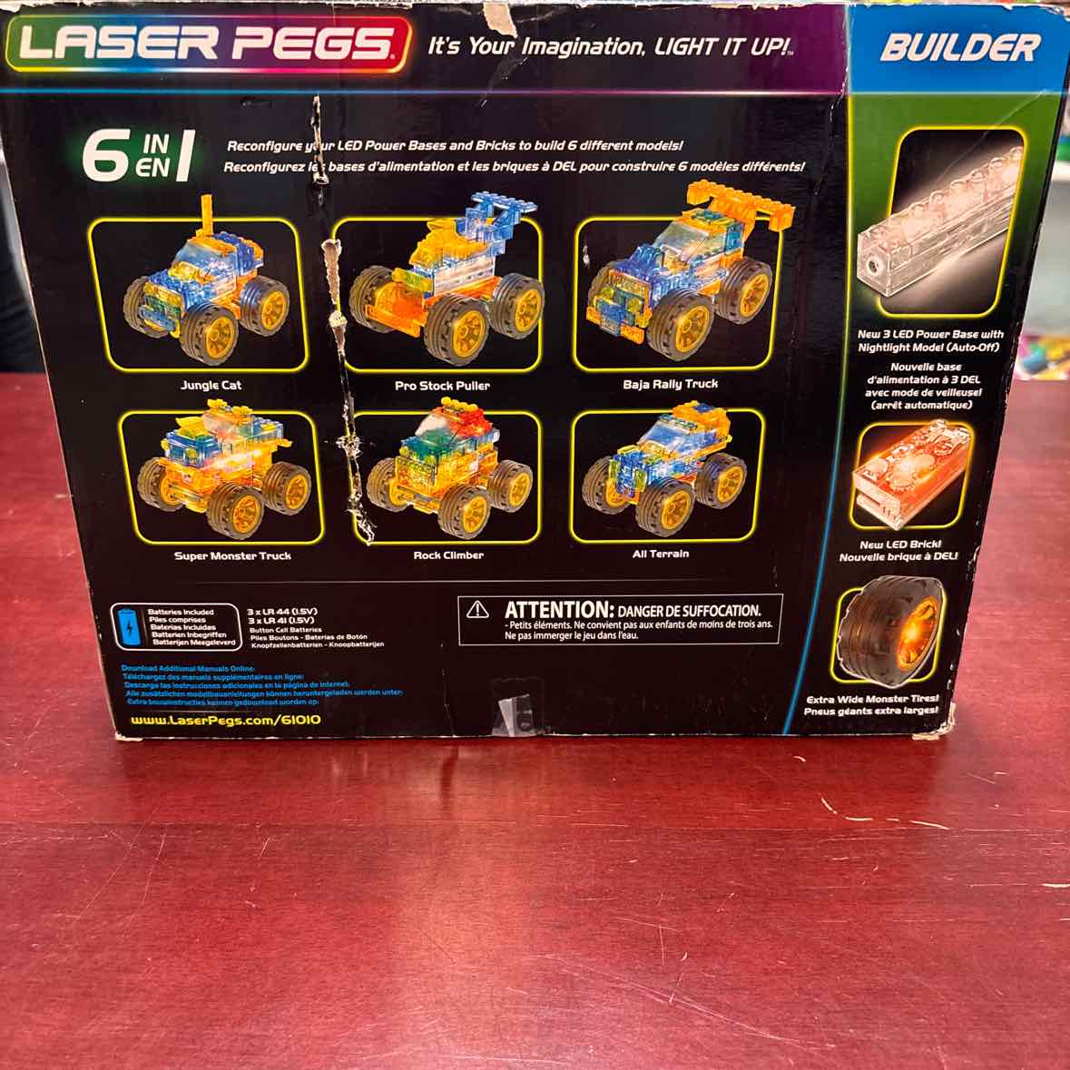 NEW Laser Peg Super Monster Truck Toys