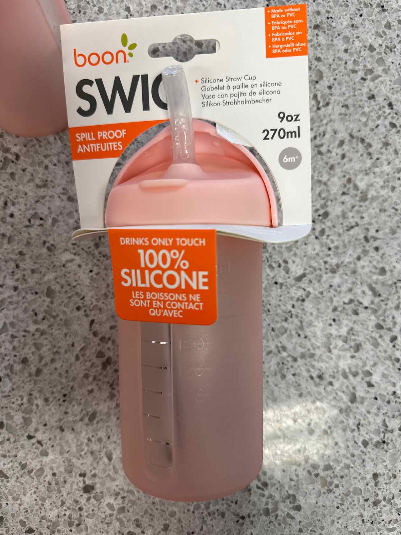 NEW Boon Swig Silicone Straw Cup Feeding