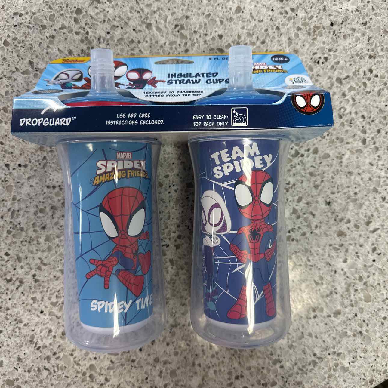 NEW The First Years 2 Pack Insulated Straw Cups Feeding
