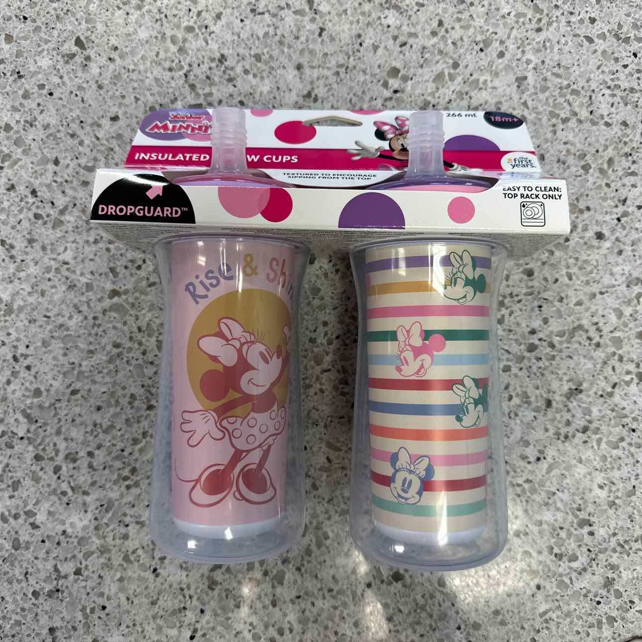 NEW The First Years 2 Pack Insulated Straw Cups Feeding