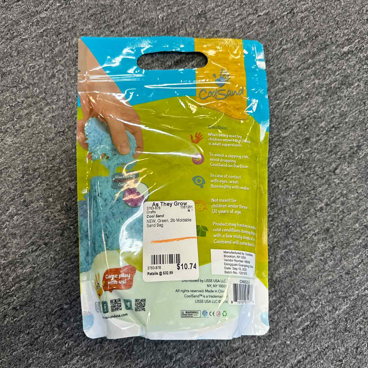 NEW Cool Sand 2lb Moldable Sand Bag Crafts