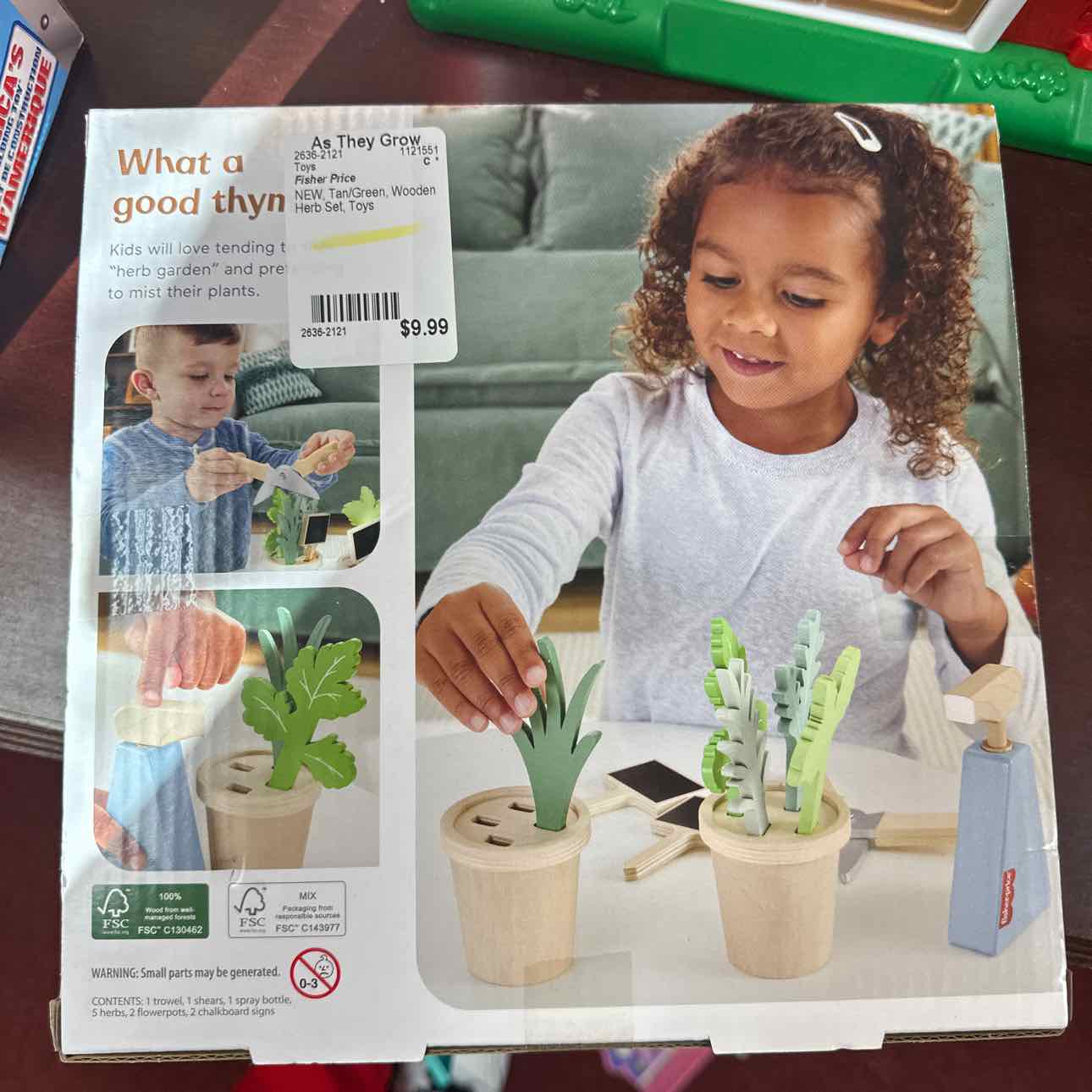 NEW Fisher Price Wooden Herb Set Toys